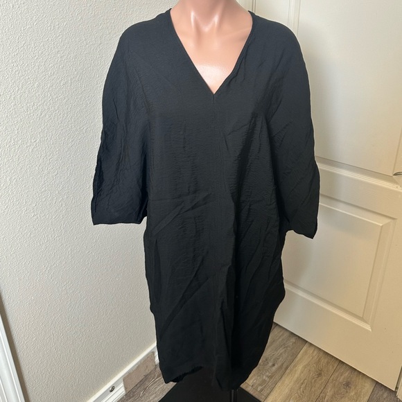 OAK + FORT Elegant Black Midi Dress Sz S - Picture 1 of 4